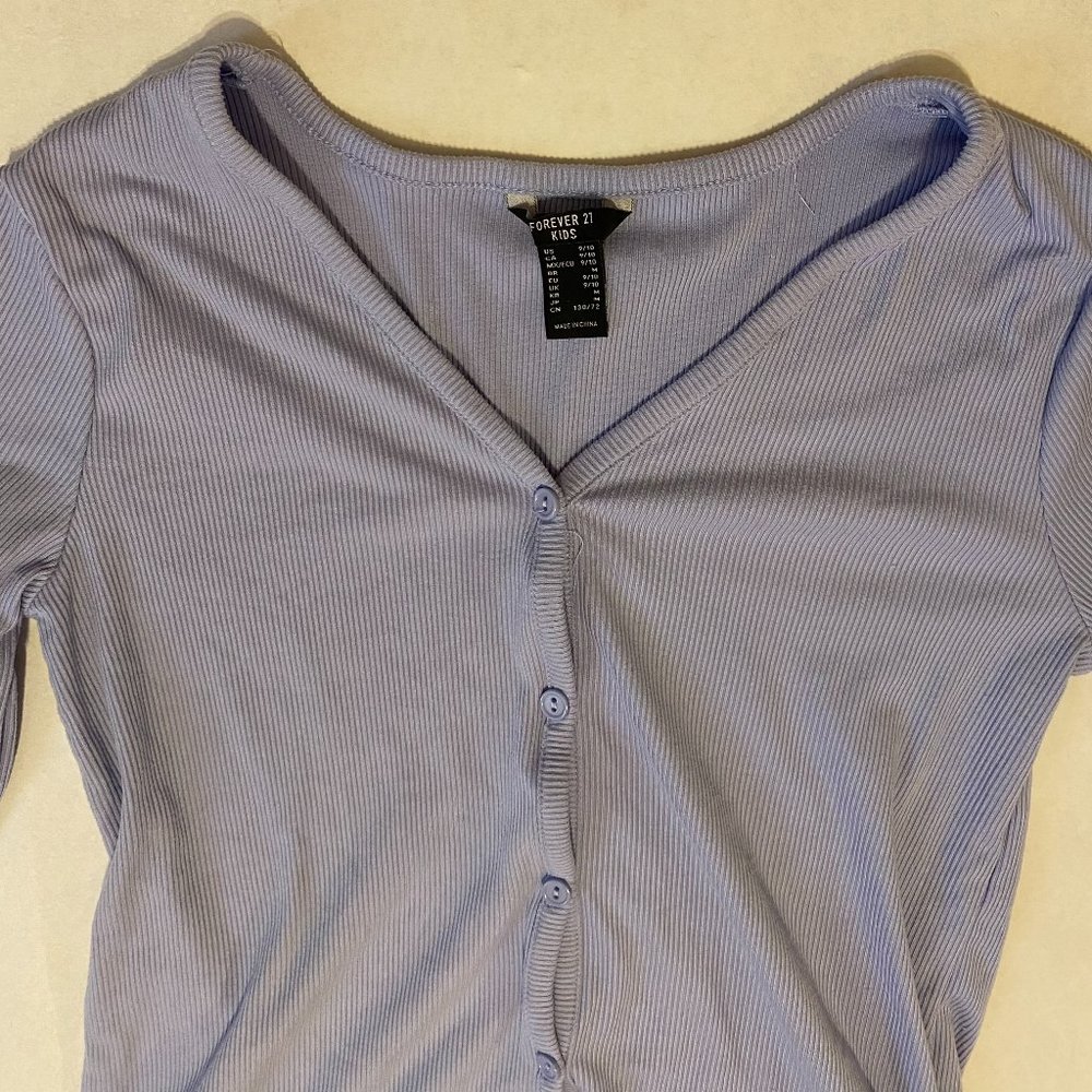 Cute Long Sleeve Button Up Top